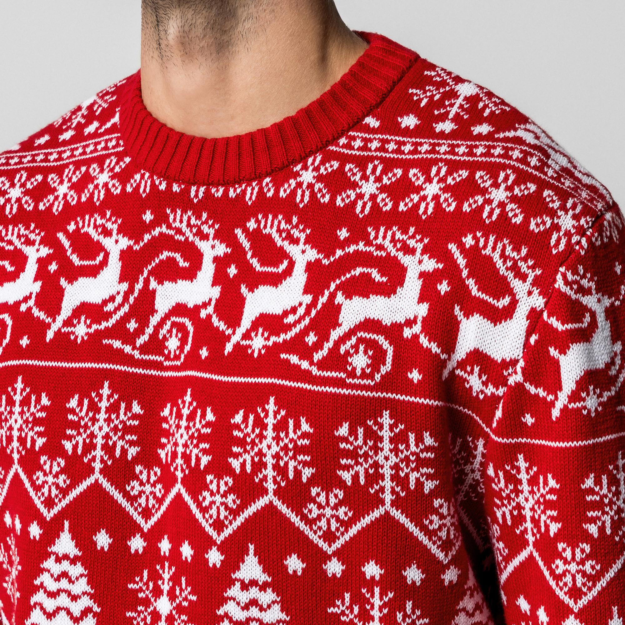 Manor Man Weihnachtsmuster Pullover  