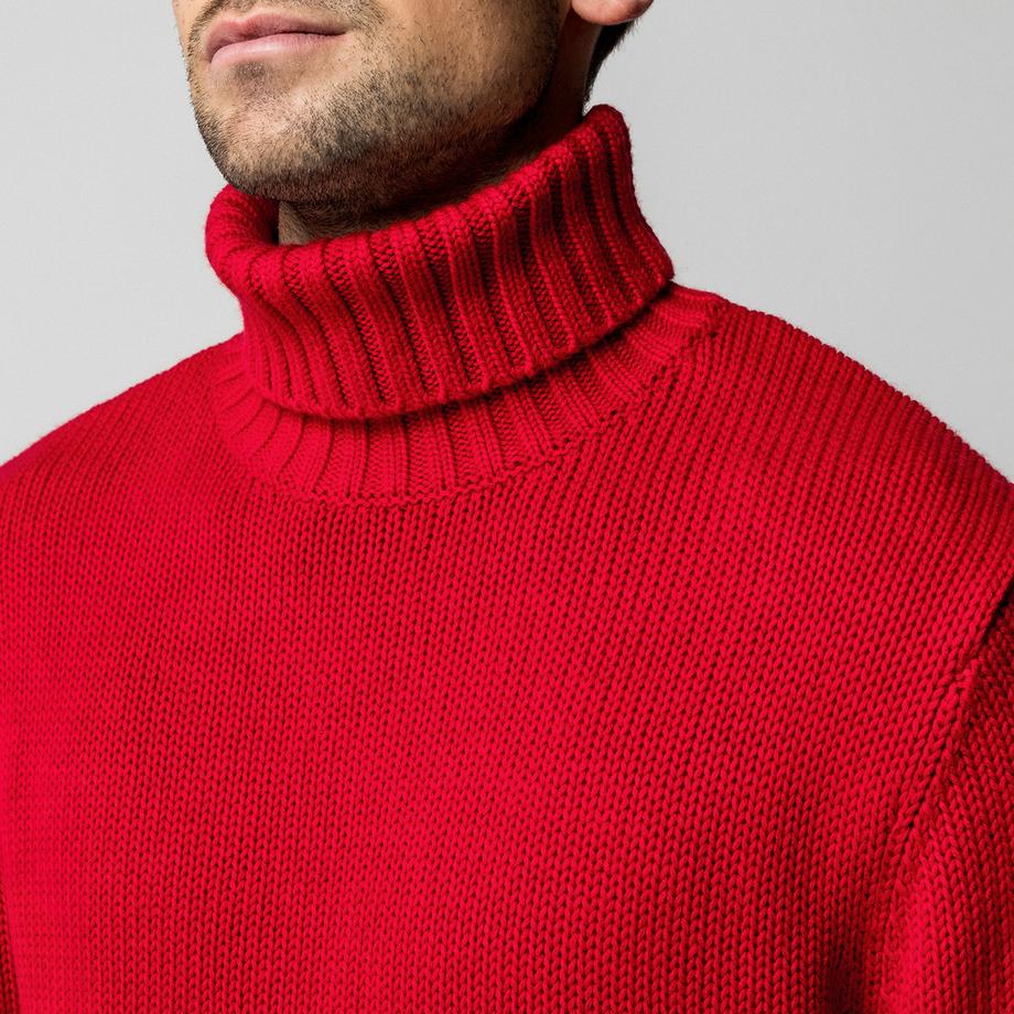 Manor Man Pull Col Roulé Maille Épaisse  