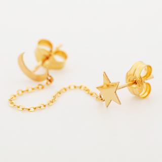 L' Atelier Gold 18 Karat by Manor Boucles pend. or 18kt Ohrringe 