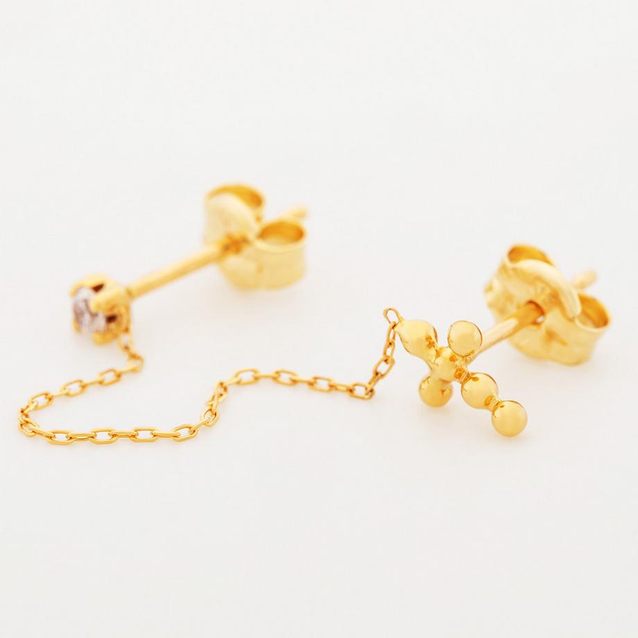 L' Atelier Gold 18 Karat by Manor Boucles clous or 18kt Boucles d'oreilles 