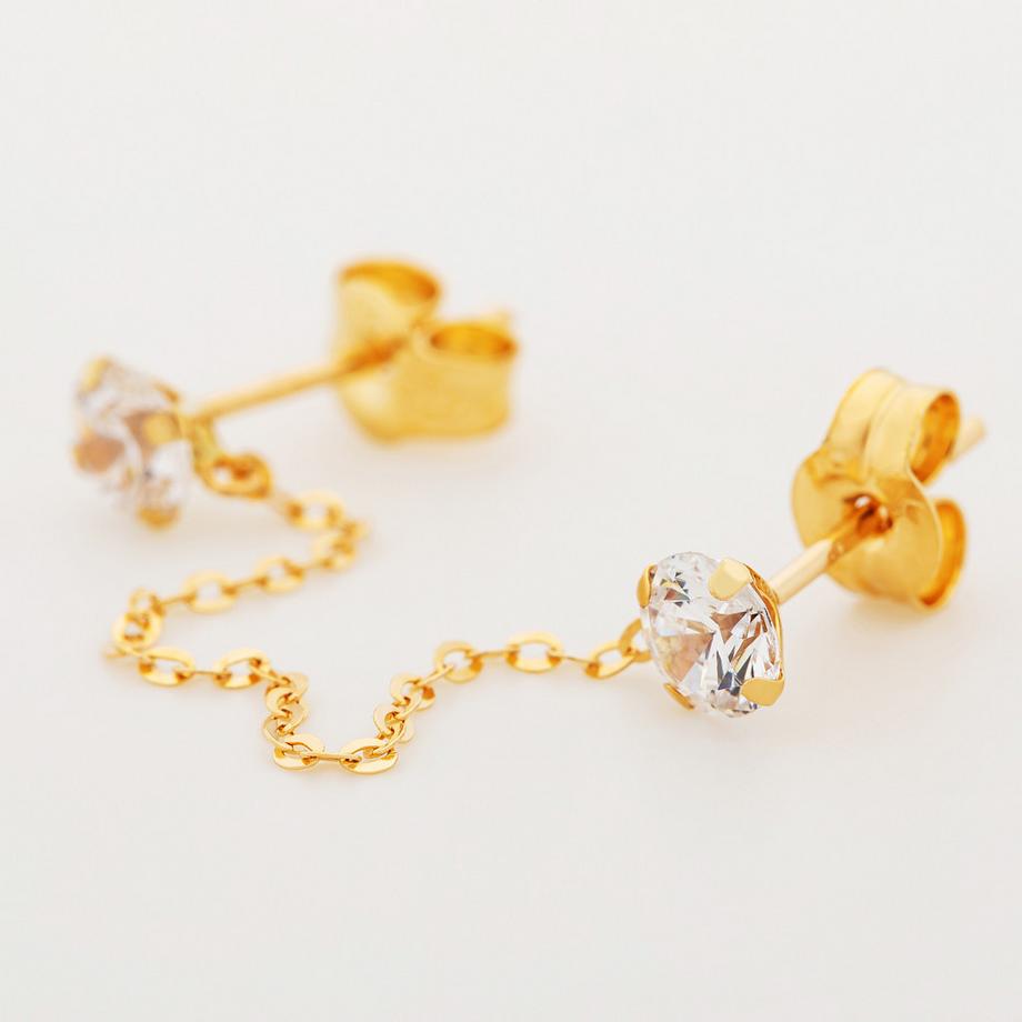 L' Atelier Gold 18 Karat by Manor Boucles pend. or 18kt Boucles d'oreilles 