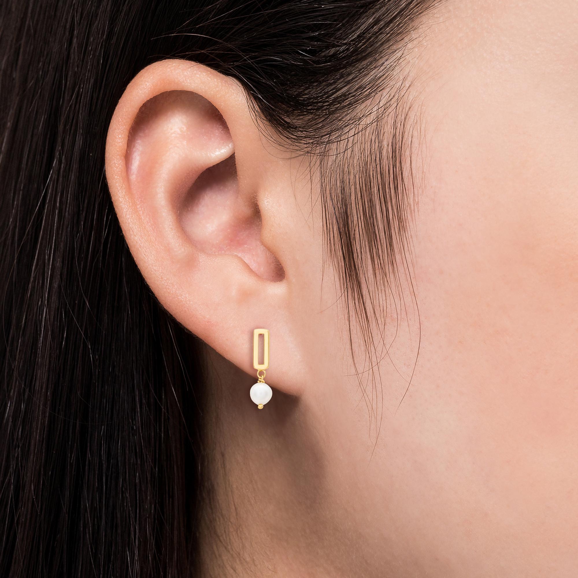 L' Atelier Gold 18 Karat by Manor Boucles clous or 18kt Ohrringe 