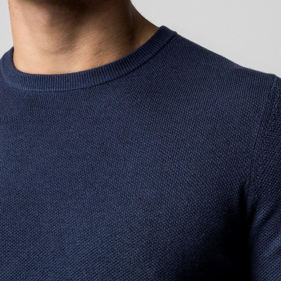 Manor Man Col Rond Maille Fine Pullover  