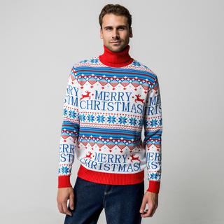 Manor Man Weihnachts Rollkragenpullover  
