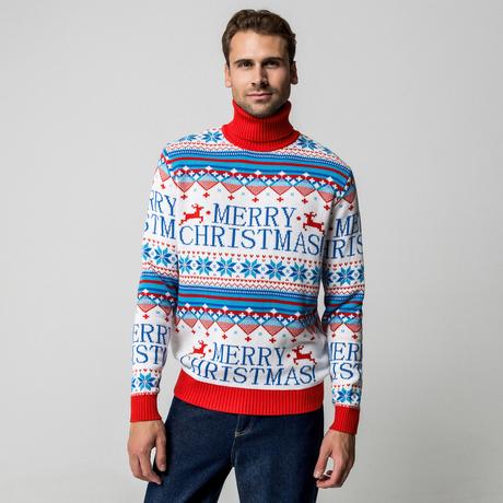 Manor Man Weihnachts Rollkragenpullover  