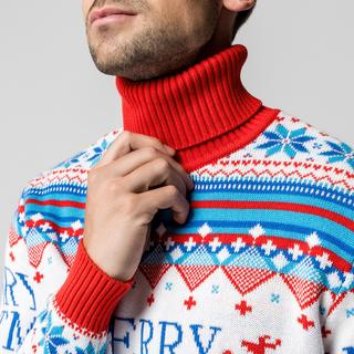 Manor Man Weihnachts Rollkragenpullover  