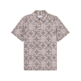 LES DEUX Larry AOE Tile Kurzarmhemd  