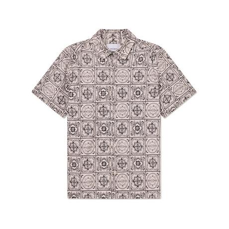 LES DEUX Larry AOE Tile Kurzarmhemd  