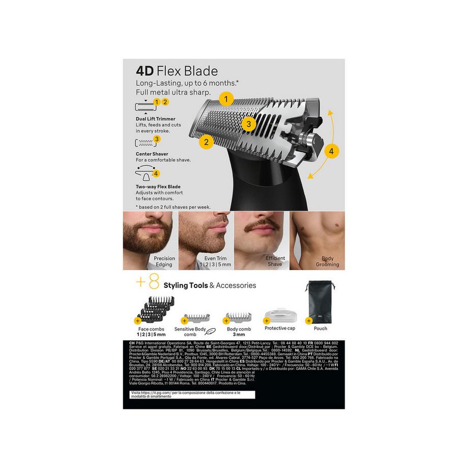 BRAUN Series XT5200 Face+Body+Travel 