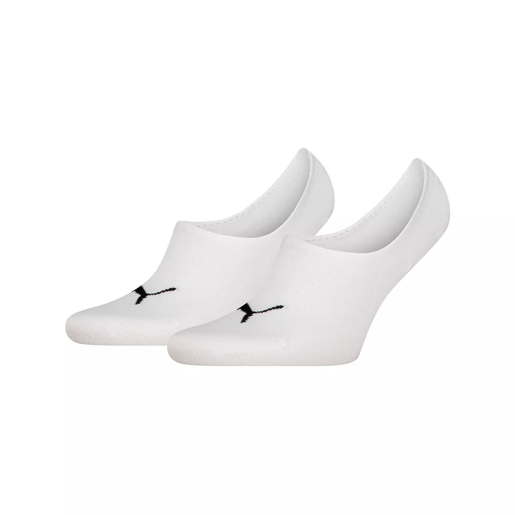 Puma 2P Unisex Footie High Cut Socks Weiß Gr 35/38