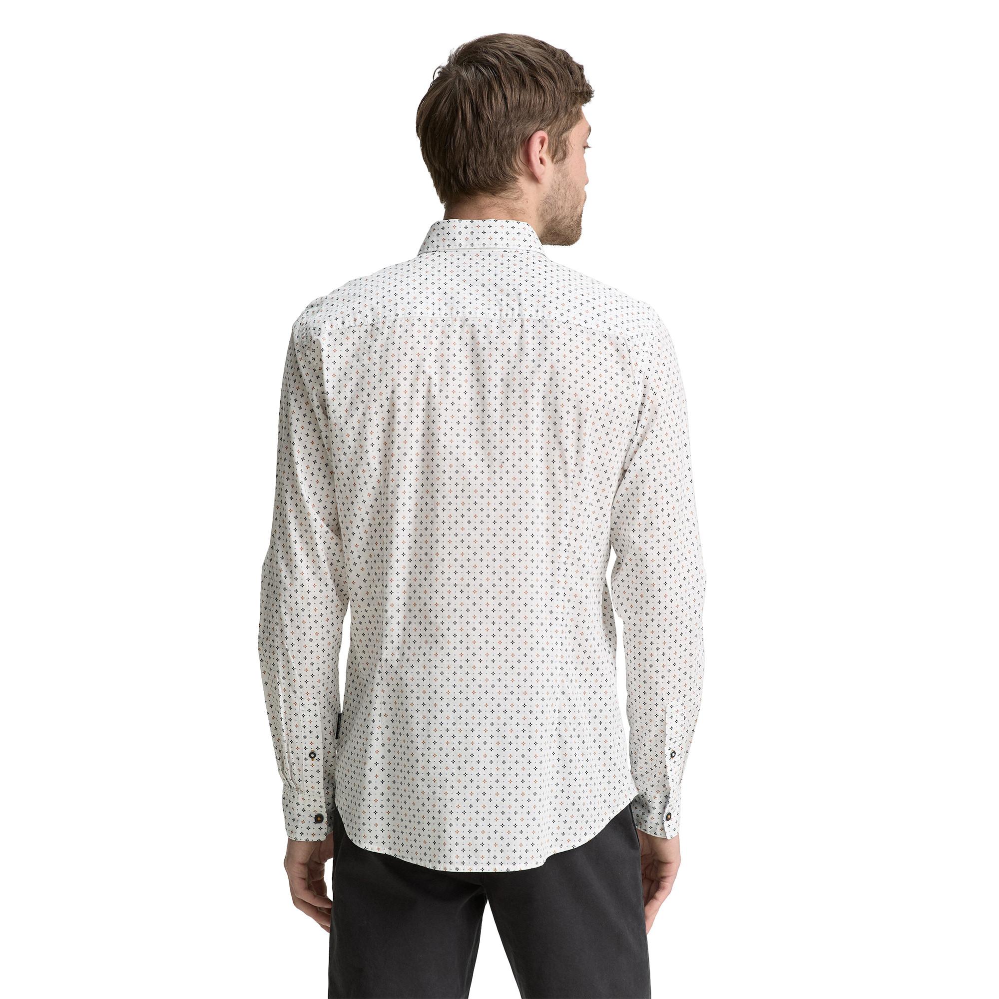 TOM TAILOR Camicia a Maniche Lunghe Slim Fit Fantasia  