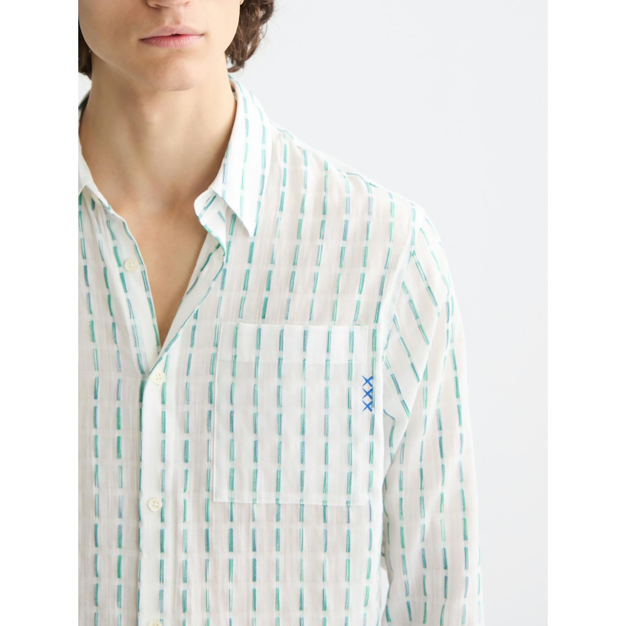 Scotch & Soda Langarm Kentkragen Hemd Gemustert  