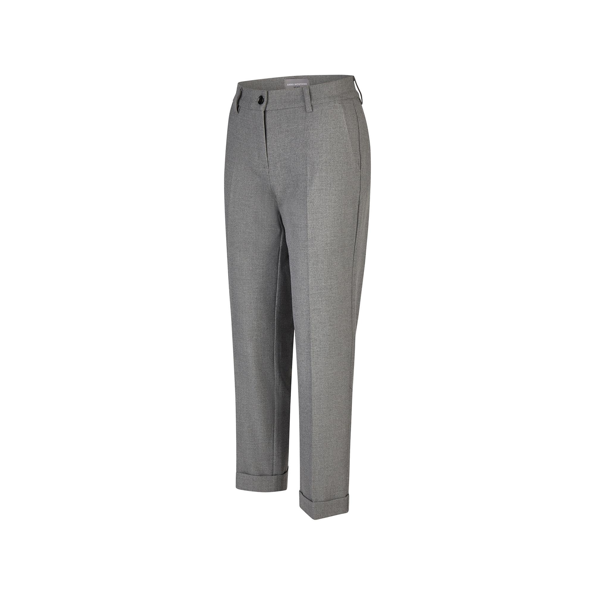 ANNA MONTANA Rose Pantalon en Tissu Coupe Droite  