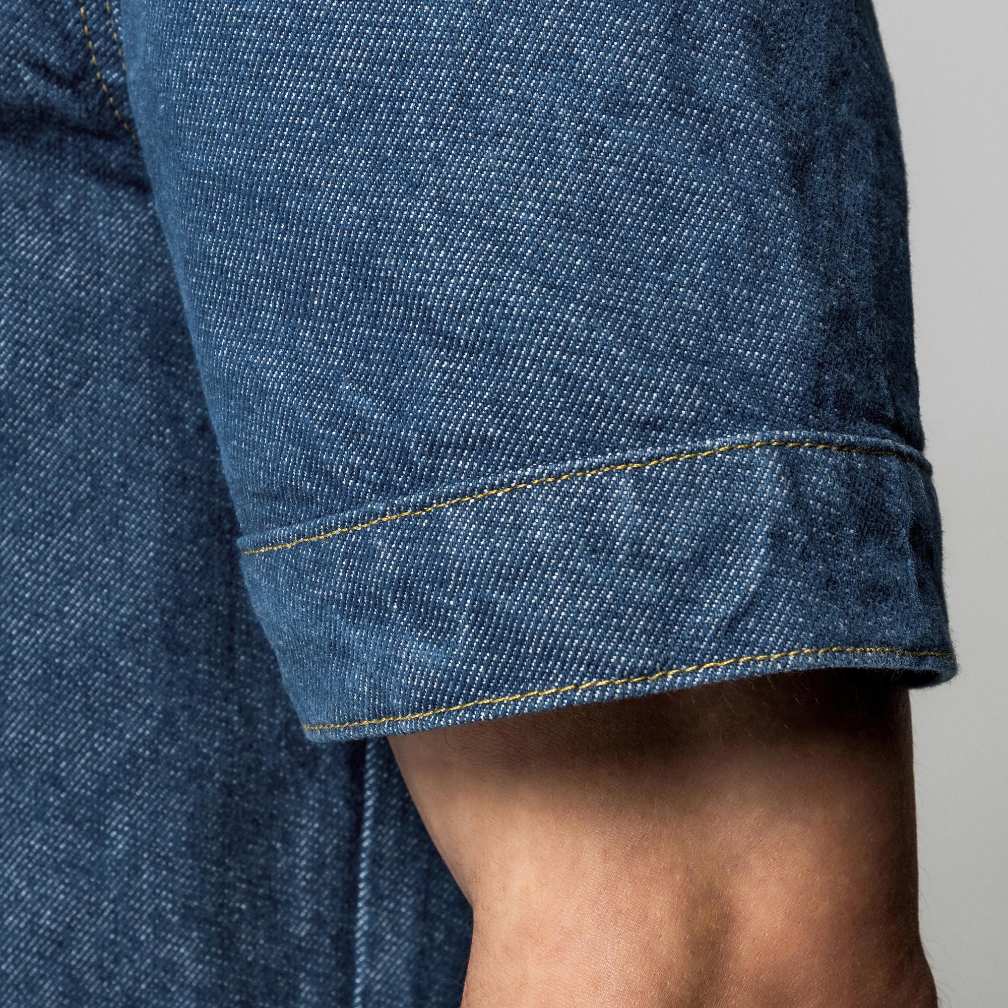 Manor Man Kurzarm Denim Hemd  