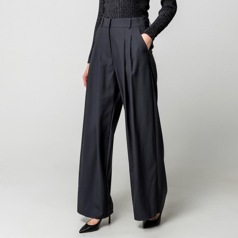 Marella Ulzio Pantaloni Plissettati Gamba Larga  