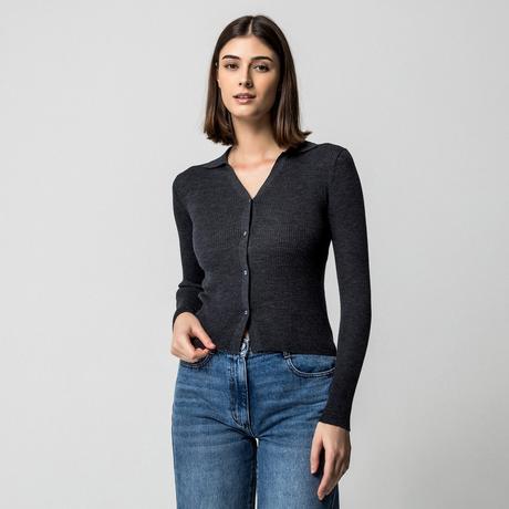 Marella Nias Maglione a Coste con Bottoni  