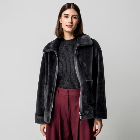 Marella Fresa Giacca Reversibile Effetto Pelliccia  