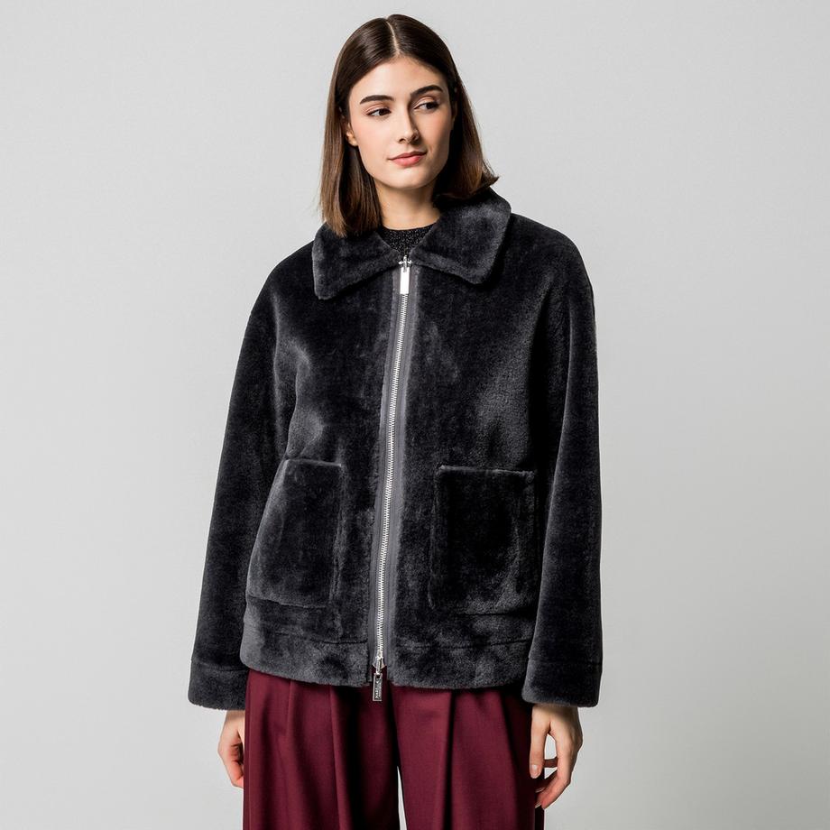 Marella FRESA Giacca Reversibile in Ecopelliccia  