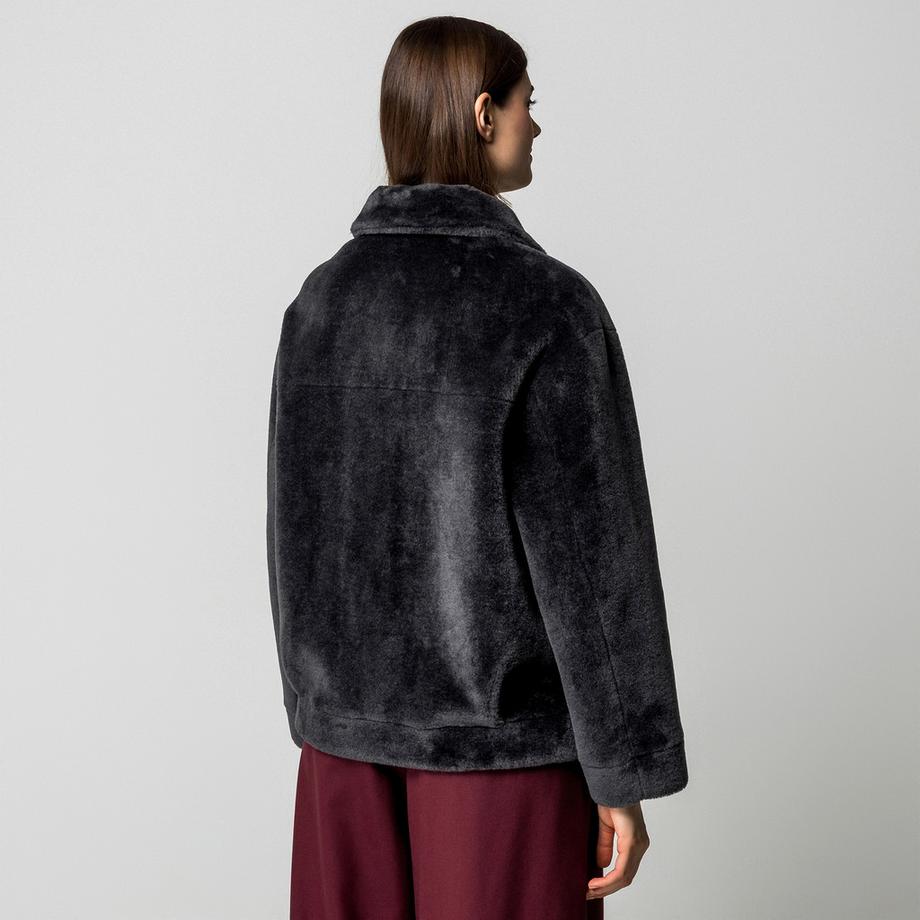 Marella FRESA Giacca Reversibile in Ecopelliccia  