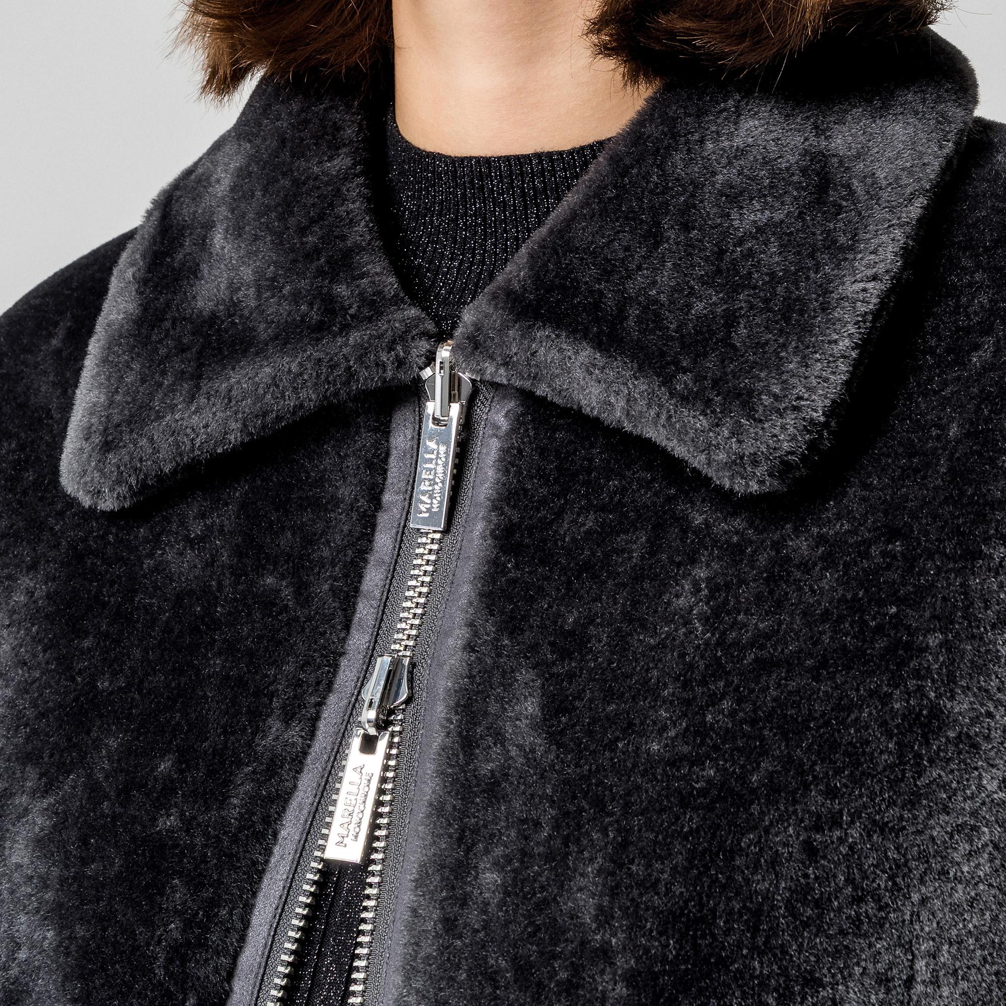 Marella Fresa Giacca Reversibile Effetto Pelliccia  