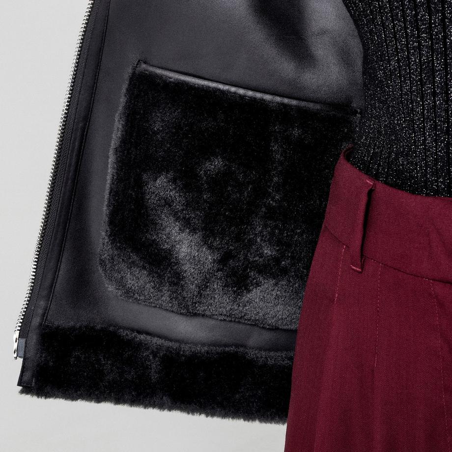 Marella FRESA Giacca Reversibile in Ecopelliccia  