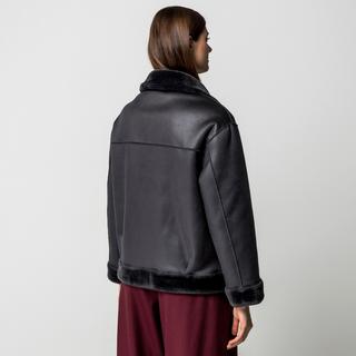 Marella Fresa Giacca Reversibile Effetto Pelliccia  