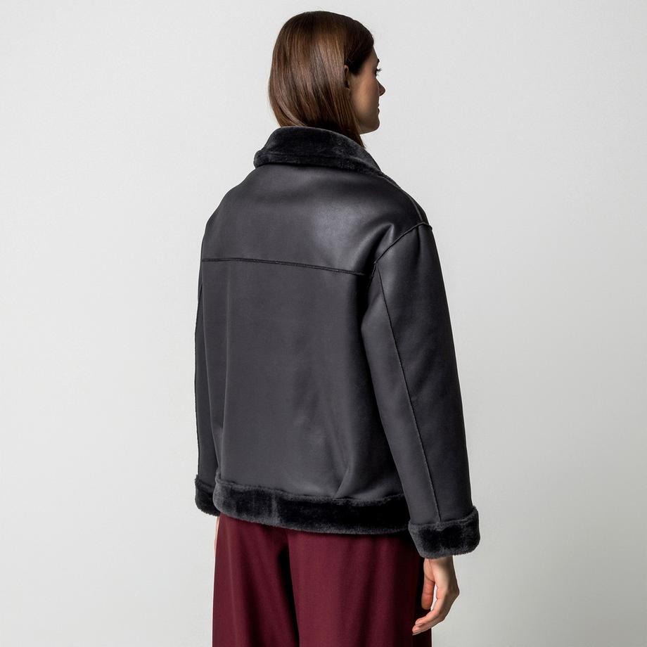 Marella FRESA Giacca Reversibile in Ecopelliccia  