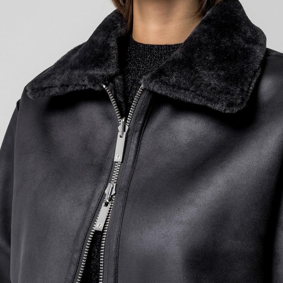 Marella FRESA Giacca Reversibile in Ecopelliccia  