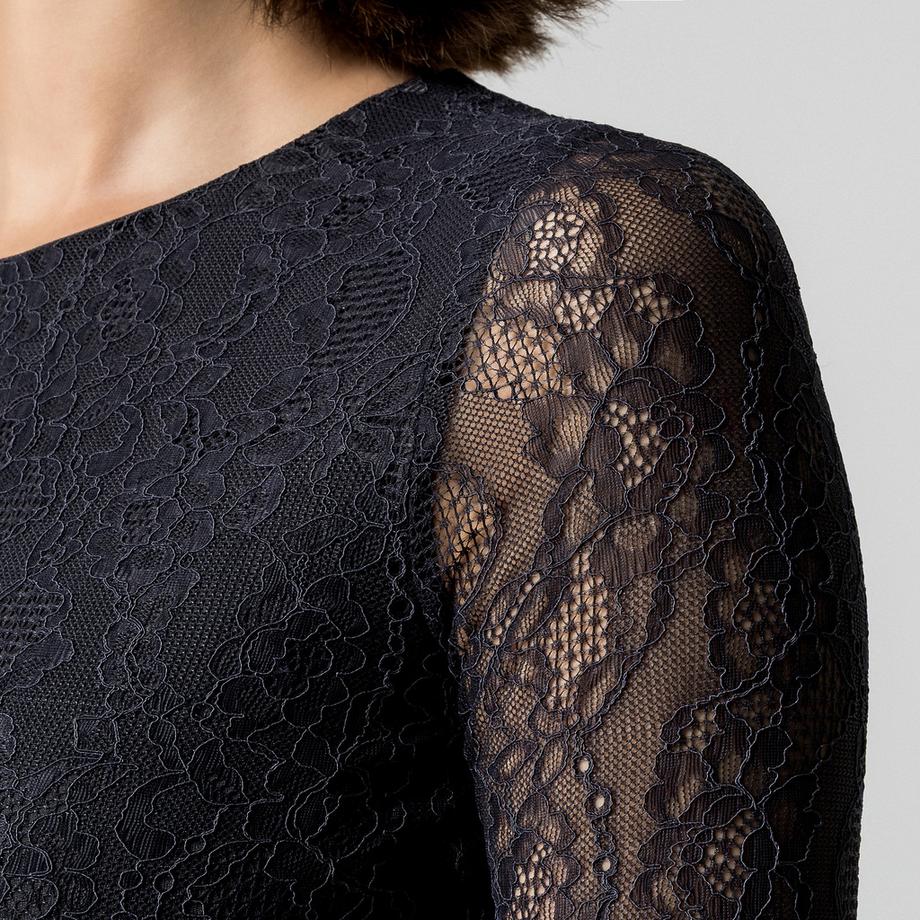 Marella Comica Pizzo Floreale Vestito Midi  