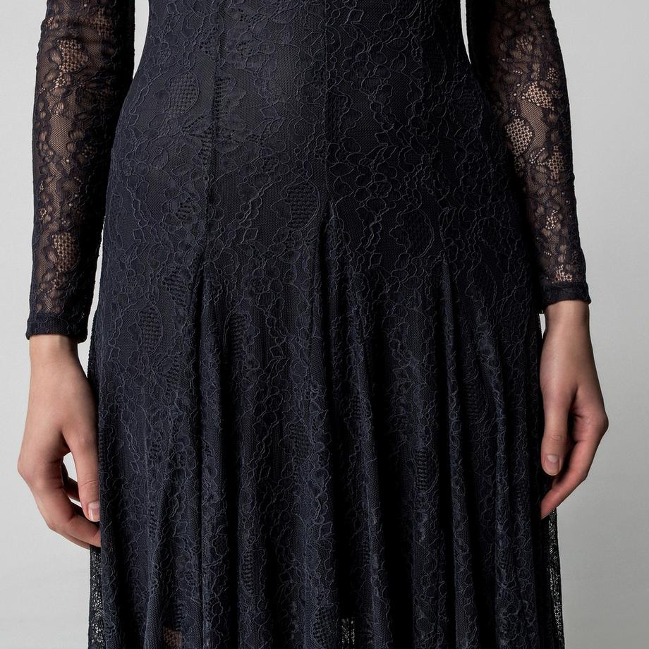 Marella Comica Pizzo Floreale Vestito Midi  