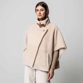 Marella Gesso Veste Poncho Col Boucle  