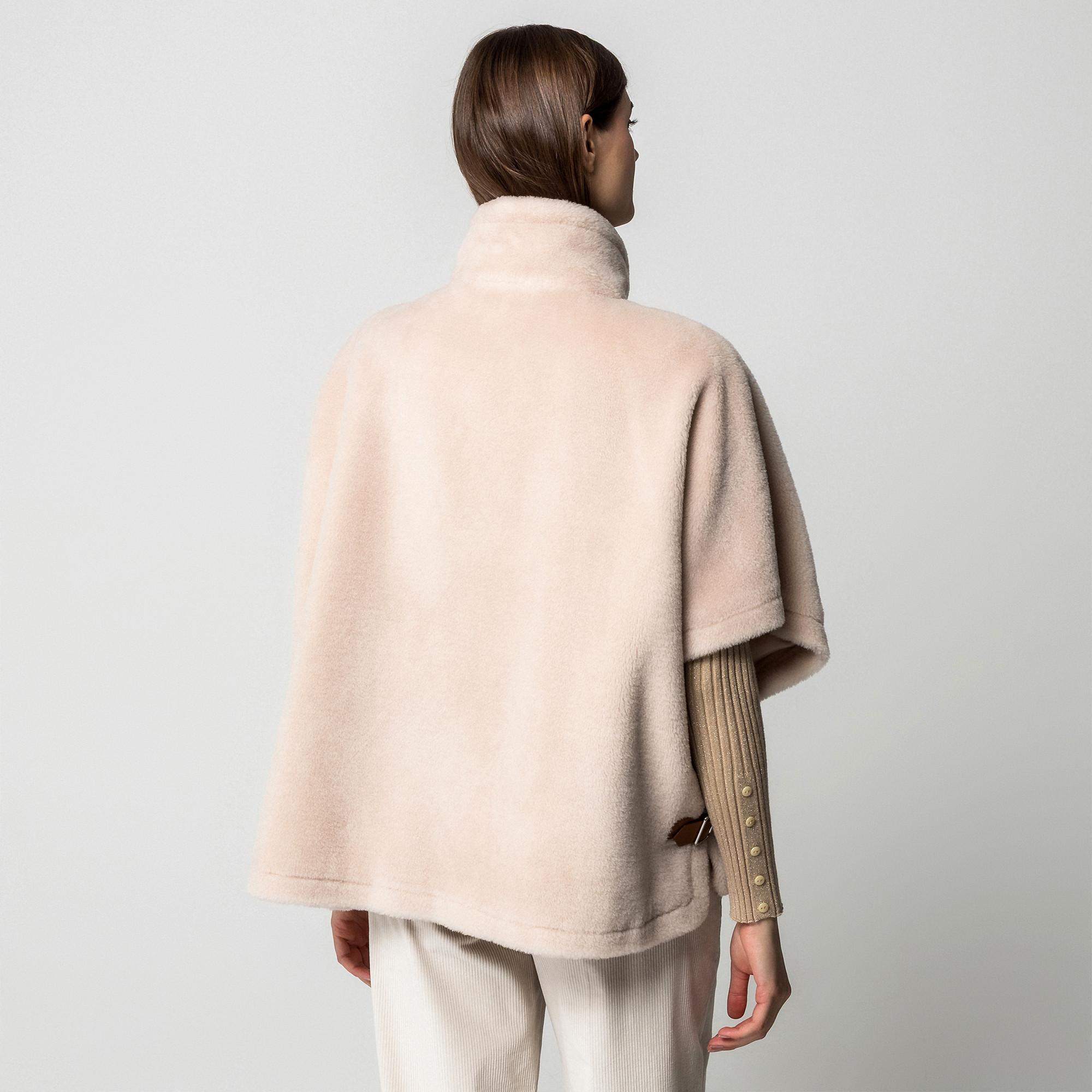 Marella Gesso Veste Poncho Col Boucle  