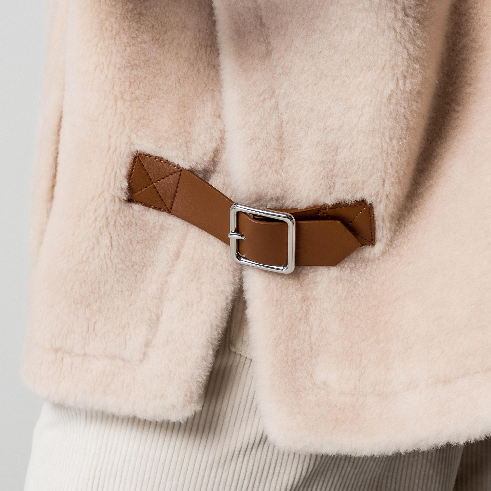 Marella Gesso Veste Poncho Col Boucle  