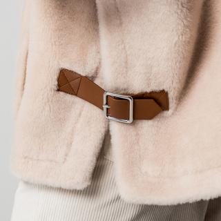 Marella Gesso Veste Poncho Col Boucle  