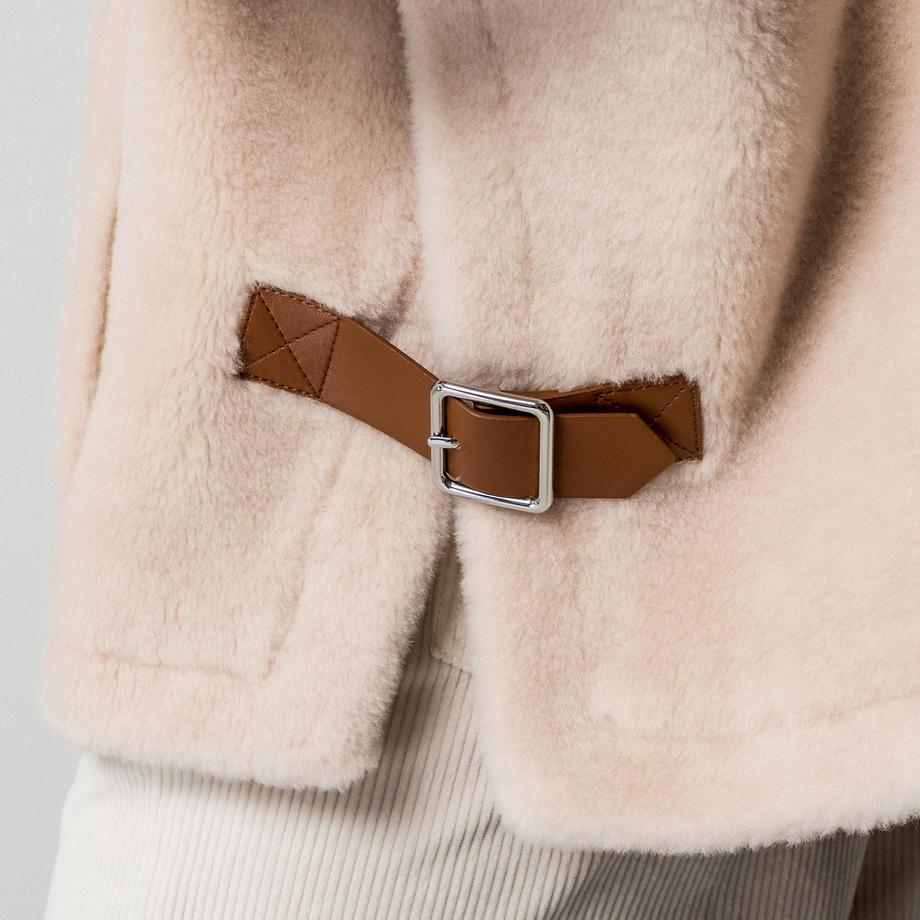 Marella Gesso Veste Poncho Col Boucle  