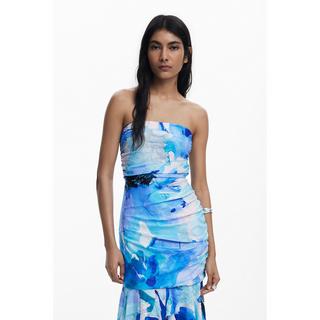 Desigual Robe Midi Bandeau Imprimé Abstrait  
