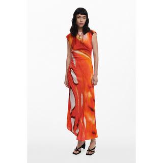 Desigual Robe Longue Sans Manches Motif Ethnique  