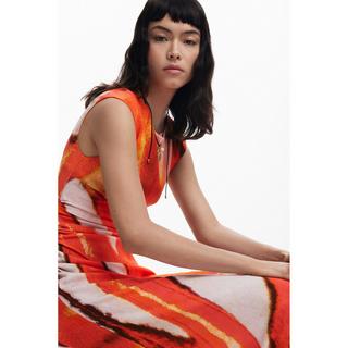 Desigual Robe Longue Sans Manches Motif Ethnique  