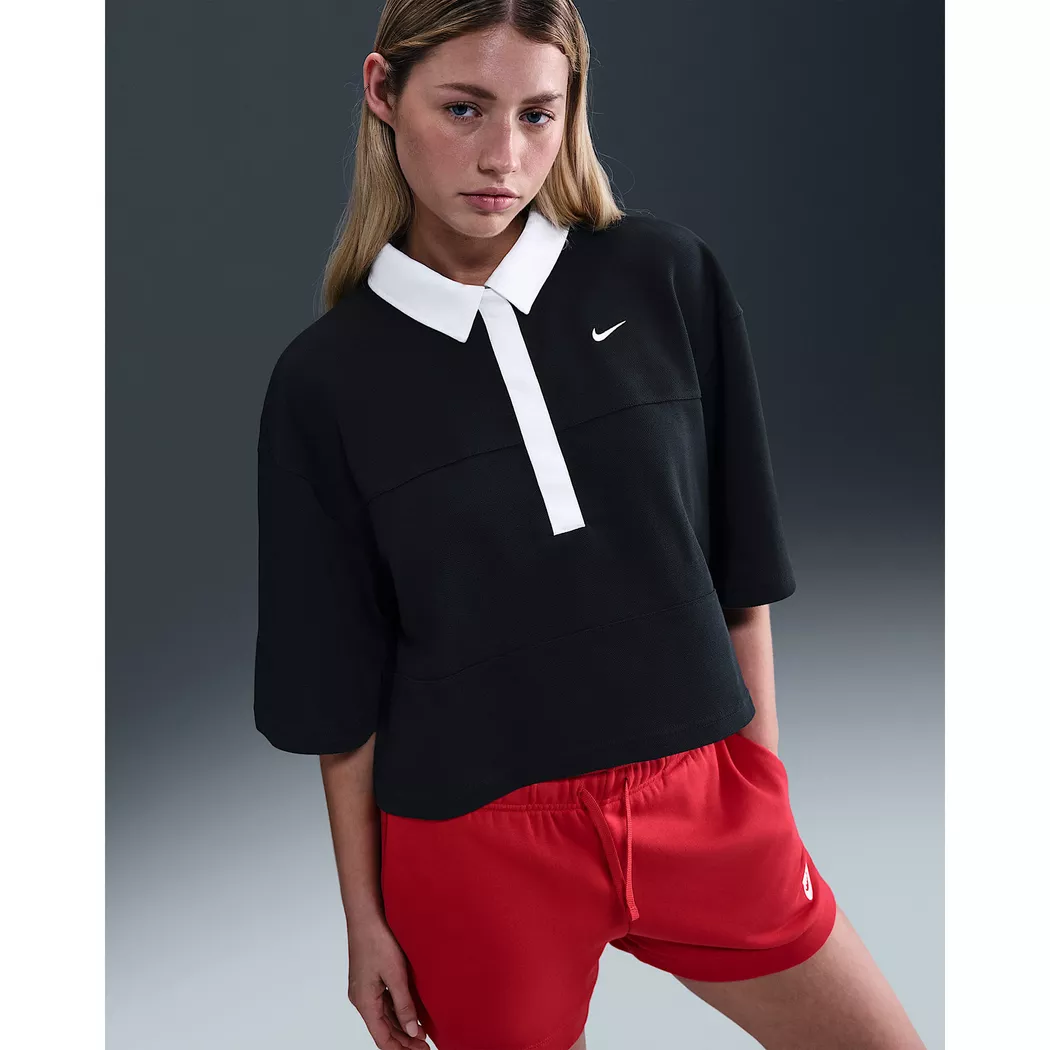 T-Shirt NIKE SPORTSWEAR "W NSW CLUB SS TEE", Damen, Gr. L, schwarz, Jersey, Obermaterial: 100% Baumwolle, normal, Rundhals, Shirts T-Shirt 6
