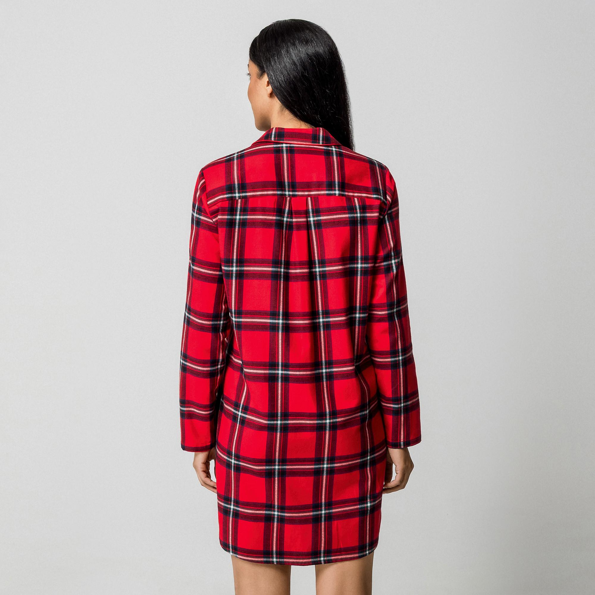 Manor Woman Kariertes Flanell Nachthemd  