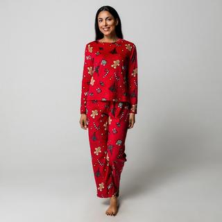 Manor Woman Weihnachtsmotiv Samt Pyjama-Set  
