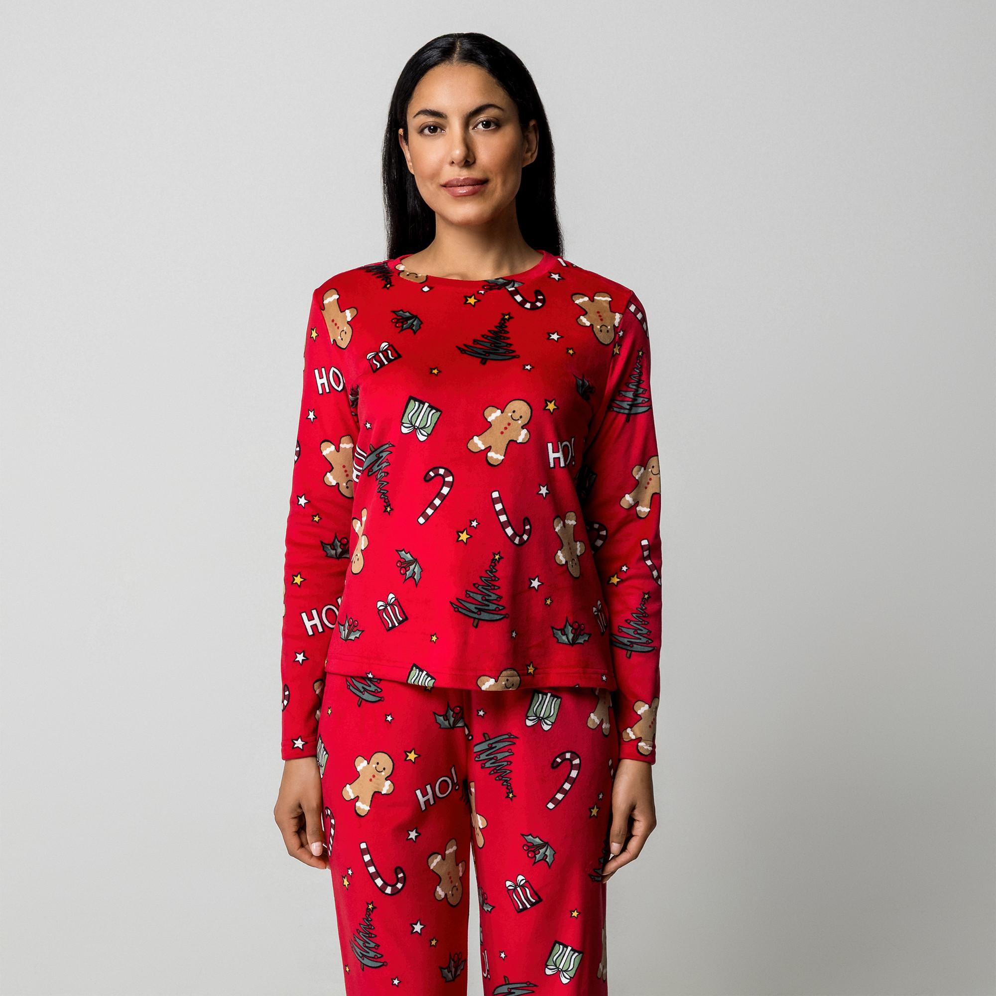 Manor Woman Weihnachtsmotiv Samt Pyjama-Set  