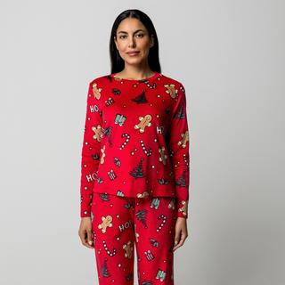 Manor Woman Weihnachtsmotiv Samt Pyjama-Set  