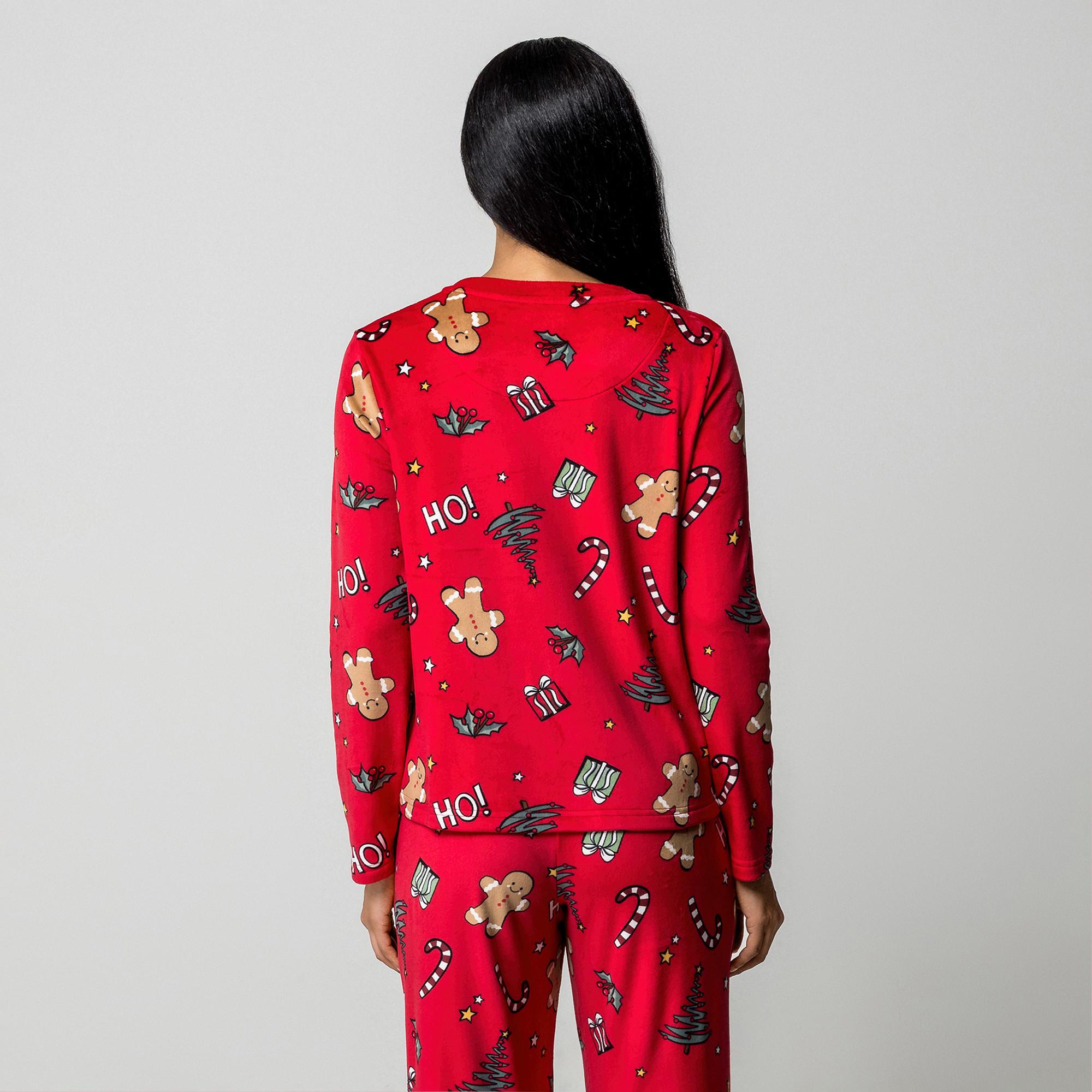 Manor Woman Weihnachtsmotiv Samt Pyjama-Set  