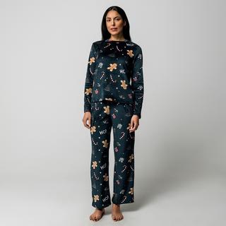 Manor Woman Ensemble de pyjama en velours motif Noël  
