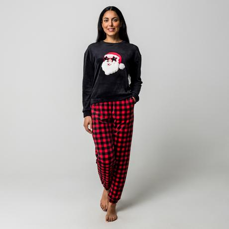 Manor Woman Pyjama Set Weihnachtsmotiv Kariert  