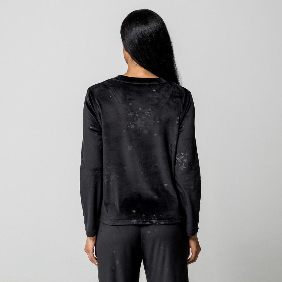 Manor Woman Ensemble de Pyjama en Velours Motif Étoile Gaufré  