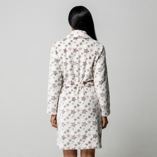 Manor Woman Peignoir en polaire à motif étoile  
