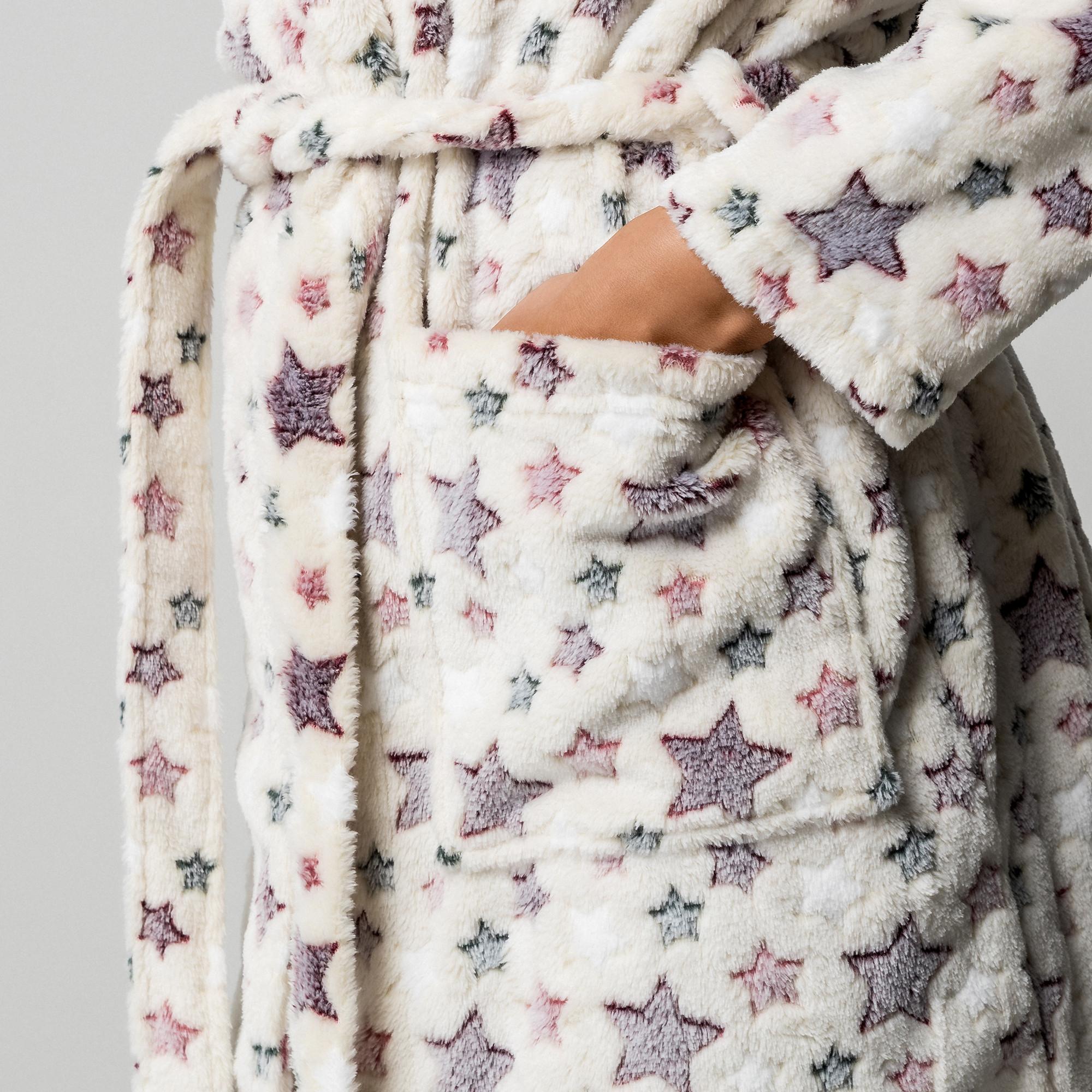 Manor Woman Peignoir en polaire à motif étoile  