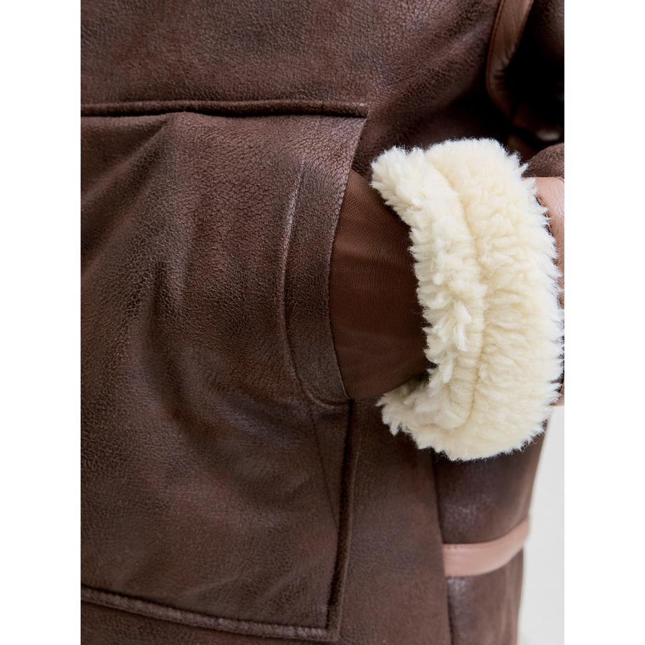 JACK & JONES Blouson Jacke mit Teddyfutter Kragen  